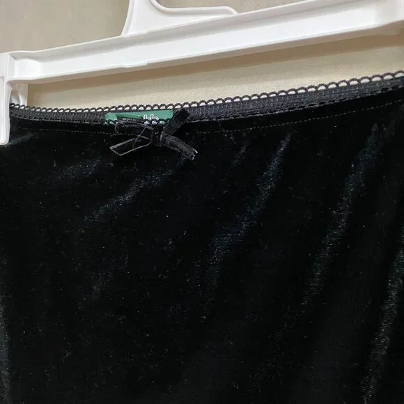 NWT Wild Fable Women's Size XS Black Satin Elastic Waist Velour Maxi Skirt - Picture 5 of 13